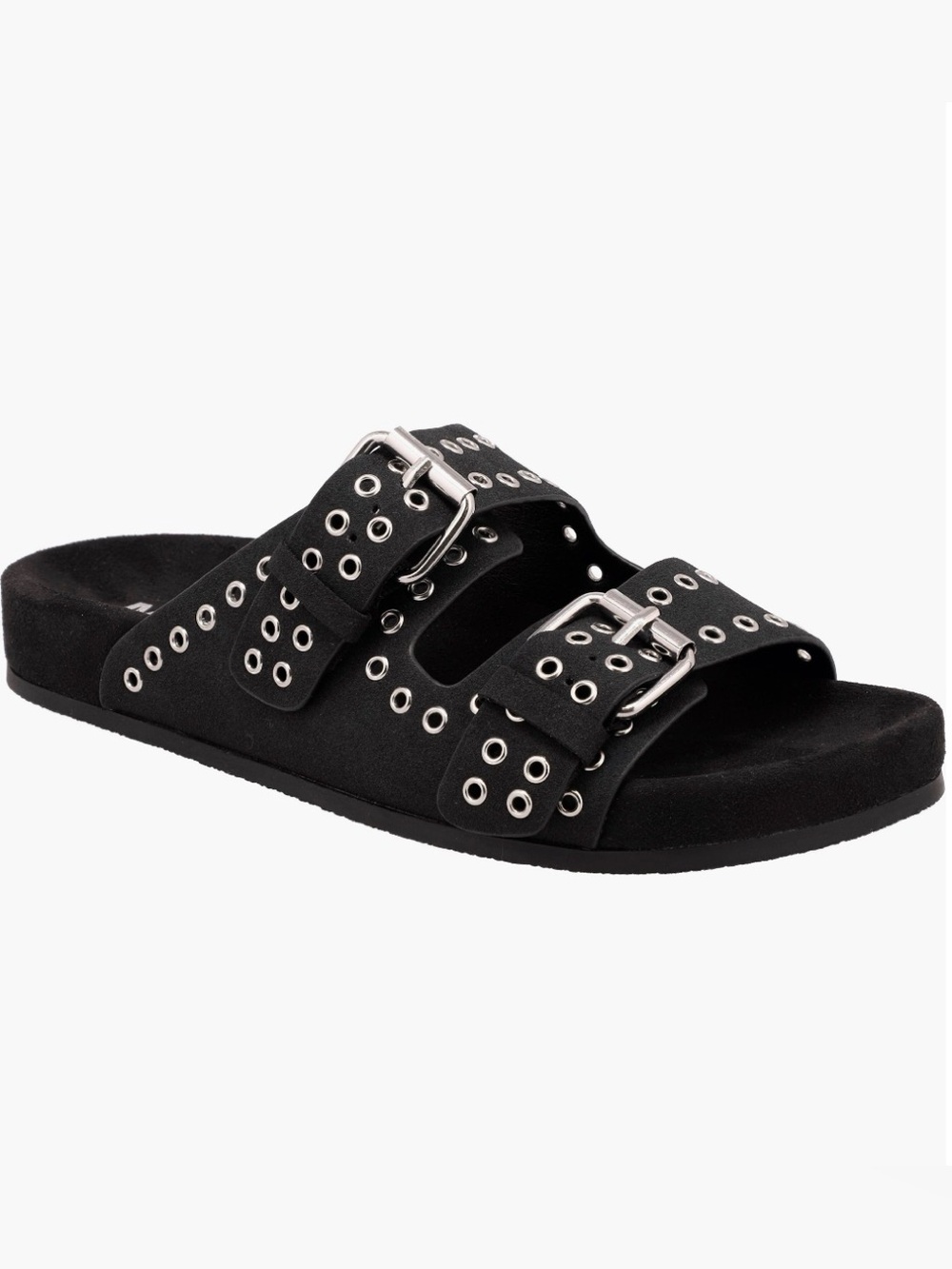 MIA Women's Brooklyn Black Slip-On Slide Sandal Black Size 8